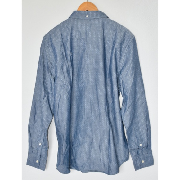 JOE'S JEANS MEN NWT PINDOT CHAMBRAY L/S REGULAR FIT LIGHT INDIGO SHIRT. SIZE XL - Picture 4 of 7